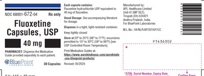 Fluoxetine Capsules USP labels 40mg 30ct Rev 052025 - Fluoxetine Capsules USP labels 40mg 30ct Rev 052025